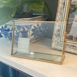 Isaac Jacobs Gold Glass 4x6 Picture Frame